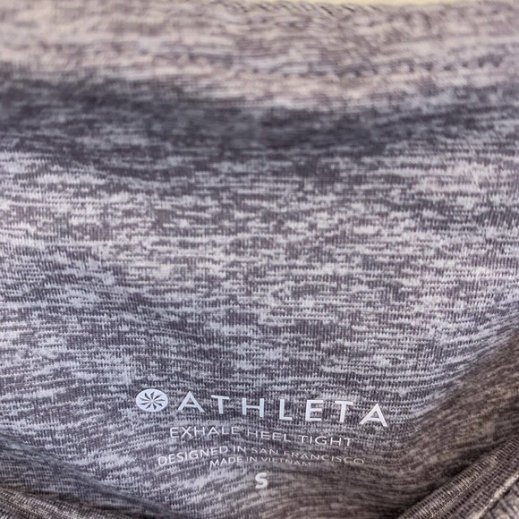 Athleta Womens Small Exhale Stash Pocket Heel Tight in SoftLuxe Comet Grey - Picture 7 of 7